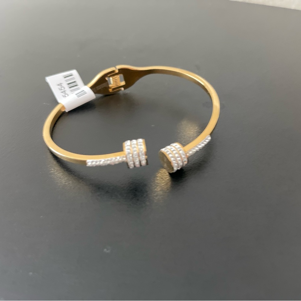 Elegant Gold and Silver plated Bangle Bracelet